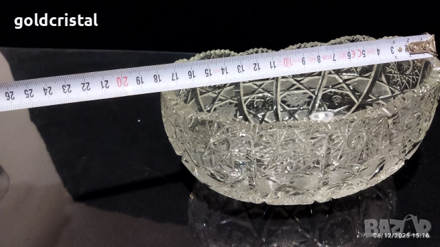 стара кристална купа фруктиера бонбониера , снимка 4 - Антикварни и старинни предмети - 52675100