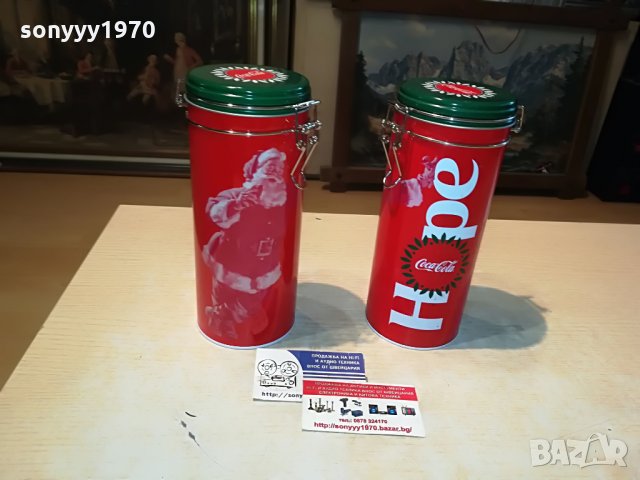 coca cola 2бр метални кутии за колекция 2107211131, снимка 3 - Колекции - 33583643