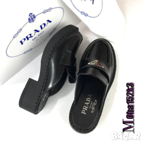 чехли от естествена кожа prada, снимка 6 - Чехли - 50745279