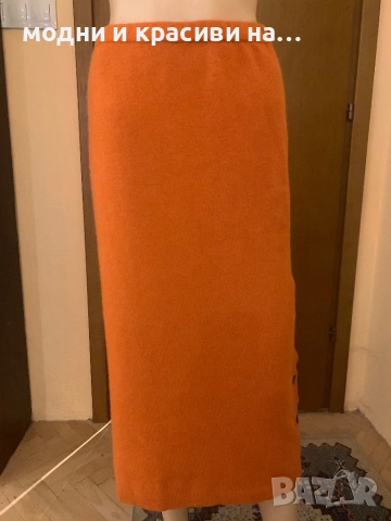 Кашмирена пола в оранж, размер М/L