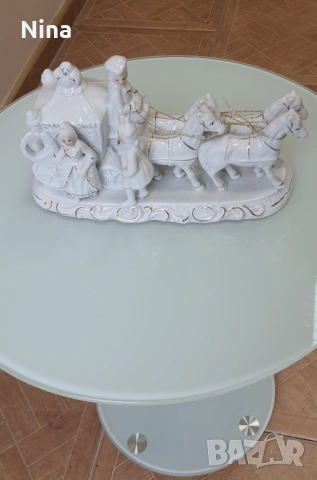 Порцеланова колесница, снимка 2 - Декорация за дома - 53494751