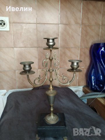 стар бароков свещник, снимка 4 - Антикварни и старинни предмети - 32829759