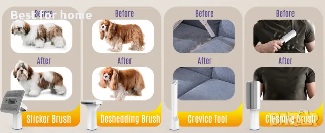 Грууминг вакуумна станция за кучета и котки от Oneisall Pet grooming vacuum kit LM5, снимка 5 - Други стоки за животни - 48460318