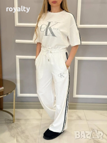 Calvin Klein Бял Нов Дамски Комплект , снимка 2 - Спортни екипи - 53296349