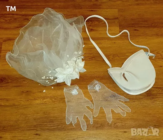 Булчинска рокла + було + чантичка +  ръкавици, снимка 3 - Рокли - 49867263