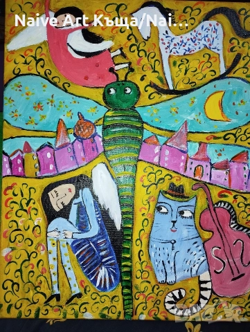 Картина платно маслени бои акрилни бои размер в.52 / ш.42