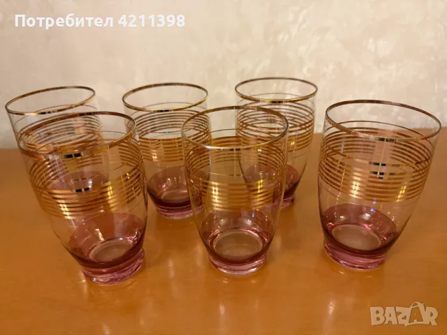 Ретро стъклени чаши, снимка 3 - Антикварни и старинни предмети - 49264809
