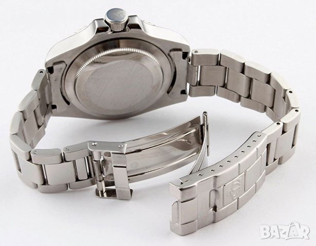 Часовник в стил Rolex Submariner сребристо и черно Silver Black, снимка 8 - Мъжки - 26551806
