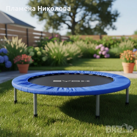 Батут без мрежа Byox 101cm/96cm — розов и син, до 100 кг