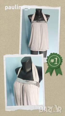 Два различни броя / Потник тип туника с пайети "Selected femme" и / вискозна коприна , снимка 10 - Туники - 41840686