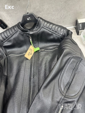 Мъжко кожено яке, телешка кожа, снимка 6 - Якета - 52557677