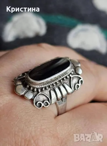 Масивен сребърен пръстен , снимка 2 - Пръстени - 49127748