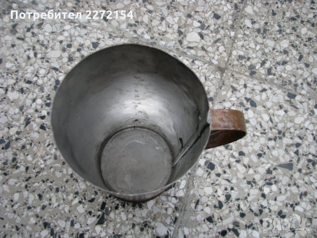 Голяма медна чаша халба, снимка 3 - Антикварни и старинни предмети - 28272138