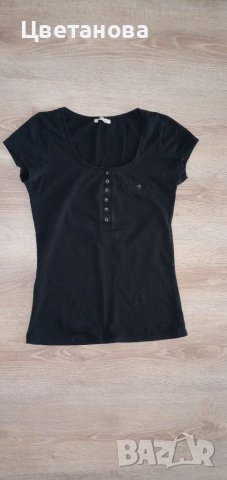Черни блузки р-р 36, снимка 4 - Тениски - 40603737