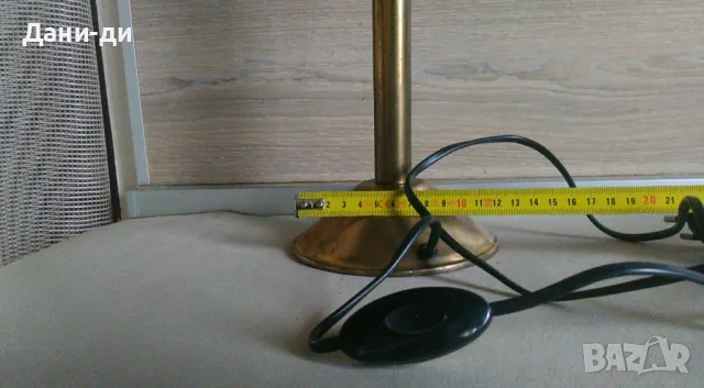 Масивна месингова настолна лампа , снимка 4 - Антикварни и старинни предмети - 48785252