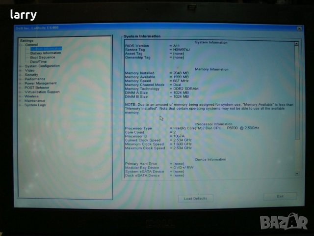 Dell Latitude E6400 лаптоп на части, снимка 5 - Части за лаптопи - 39592127