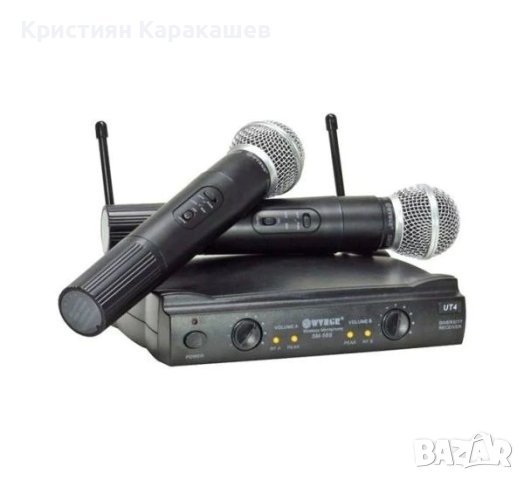 Професионална система с 2 безжични микрофона SM-58 II, снимка 4 - Микрофони - 43102853