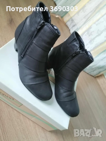 Дамски боти естествена кожа №36, цена 12 лв, черни, снимка 4 - Дамски боти - 52569674
