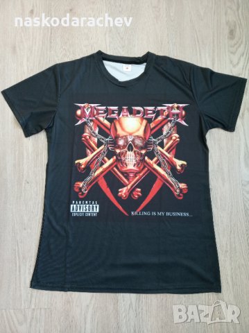 Тениска дишащ полиестер „Мегадет“ (Megadeth) чисто нова, снимка 2 - Тениски - 27565477