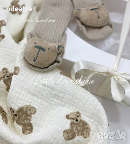 Organic Baby Bear - ЛИМИТИРАНА подаръчна кутийка за бебе, 4 части, снимка 6 - Комплекти за бебе - 43983728