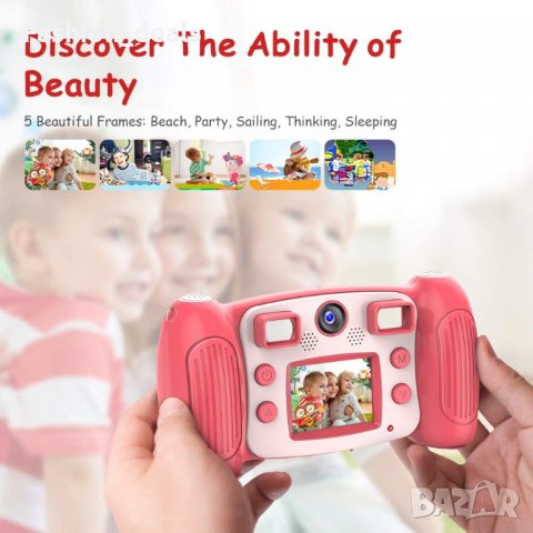 Нова детска Цифрова акумулаторна селфи екшън камера 1080P HD, снимка 2 - Други - 33618461