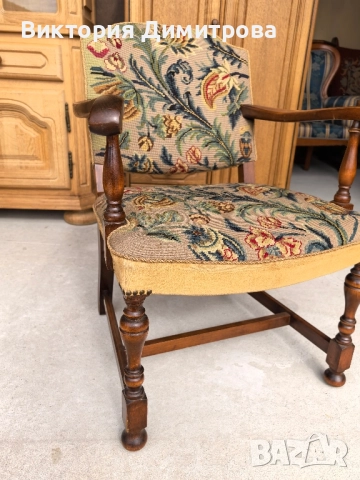 Ретро кресло - гоблен, снимка 2 - Дивани и мека мебел - 52081399