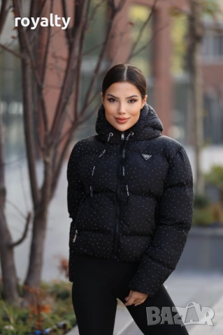 Prad🅰️ Черно Късо Зимно Дамско Яке , снимка 7 - Якета - 52561409