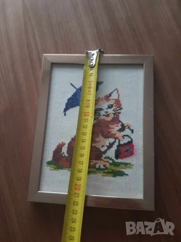 Комплект 3 гоблена с котки* Обща цена 50 лева, снимка 6 - Гоблени - 51046892