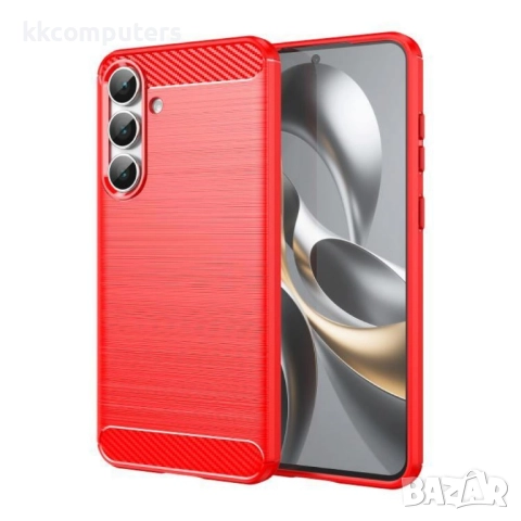 Samsung Galaxy S25 FE Удароустойчив Carbon Fiber Калъф и Протектор, снимка 3 - Калъфи, кейсове - 51832316