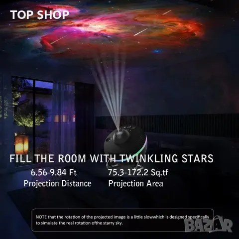 Galaxy проектор планетариум с метеор ефект 4к звезден прожектор, снимка 3 - Детски нощни лампи - 49093072