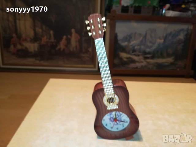 КИТАРА-ЧАСОВНИК С МЕЛОДИЯ ОТ ФРАНЦИЯ 2112212046, снимка 2 - Антикварни и старинни предмети - 35212956