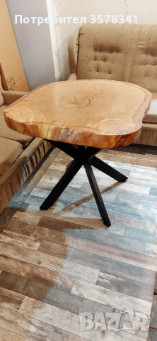 Ръчно изработена трапезна маса от масив дъб, снимка 4 - Маси - 53569050