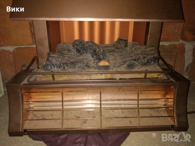 Ретро електрическа печка камина, снимка 4 - Отоплителни печки - 33579898