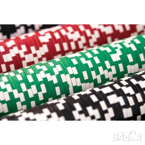 Покер комплект с 500 чипа / Poker chips, снимка 12 - Карти за игра - 52859626