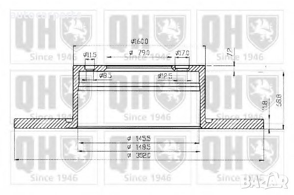 Комплект спирачни дискове за БМВ 5-та серия Е34 / BMW 5 E34, снимка 6 - Части - 43853361