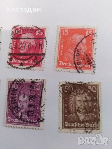 Пощенска марка - 10бр-Германия - известни личности 1926, снимка 4 - Филателия - 40004406