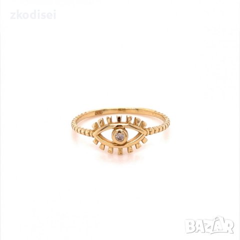 Златен дамски пръстен 1,29гр. размер:55 14кр. проба:585 модел:14244-3