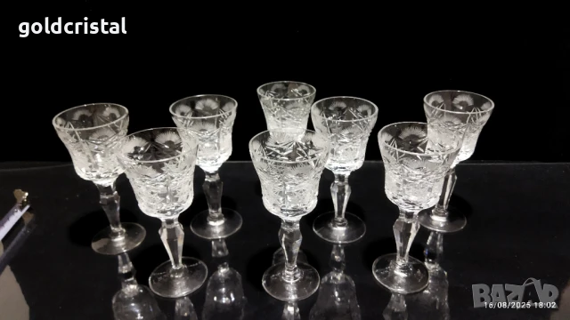 кристални чаши за ракия, снимка 3 - Антикварни и старинни предмети - 51411114