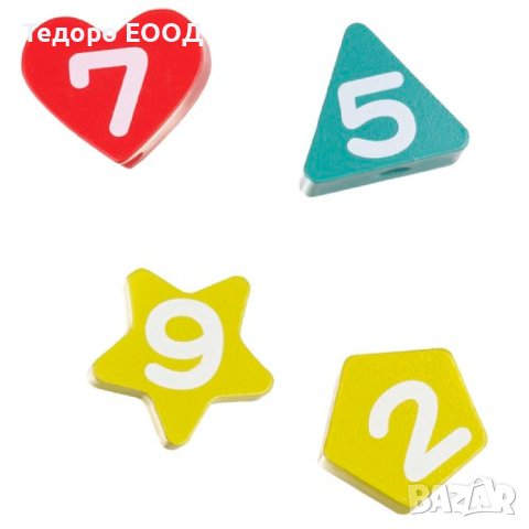 Дървен часовник сортер, низанка, детски подарък, образователна игра, снимка 5 - Образователни игри - 43899684