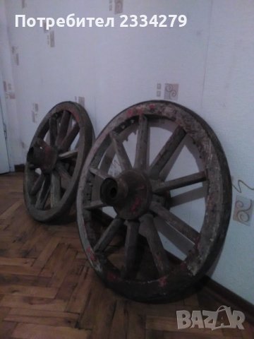 Колела от каруца,дървени ръчно изработени., снимка 3 - Антикварни и старинни предмети - 39285757