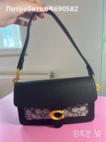 Черна чанта от еко кожа, снимка 2 - Чанти - 53045406