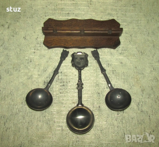 Калаени лъжици за стена с поставка, снимка 4 - Декорация за дома - 52796883