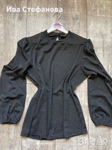 Нова официална елегантна блясък парти блуза глитер блестящ ефект , снимка 2 - Блузи с дълъг ръкав и пуловери - 40126052