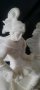 Статуетка на Свети Гьорги бяла  от алабастър   закупена от  Гърция,  без забележки.  Размери h 19   , снимка 3