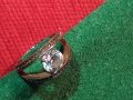 Стар СКЪПОЦЕНЕН БРОНЗОВ ПРЪСТЕН с МАСИВНА БЯЛА ПОЗЛАТА МАРКИРОВКИ и БРИЛЯНТНО ФАСЕТИРАН ЦИРКОН 38638, снимка 18