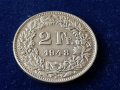2 франка 1948 Швейцария СРЕБЪРНИ сребърна монета сребро