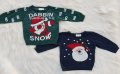 Коледен пуловер за бебе 6-9 месеца, снимка 1 - Бебешки блузки - 38703948
