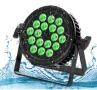 DMX 18 x18W Водоустойчиви DJ LED Par светлини RGBW IP67 Сценични светлини LED диско осветление, снимка 1