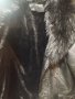 Страхотно кожено яке с пух в черен цвят , снимка 2