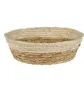 Кошница за съхранение от естествен материал, Бежова, Ø24x8см, снимка 1